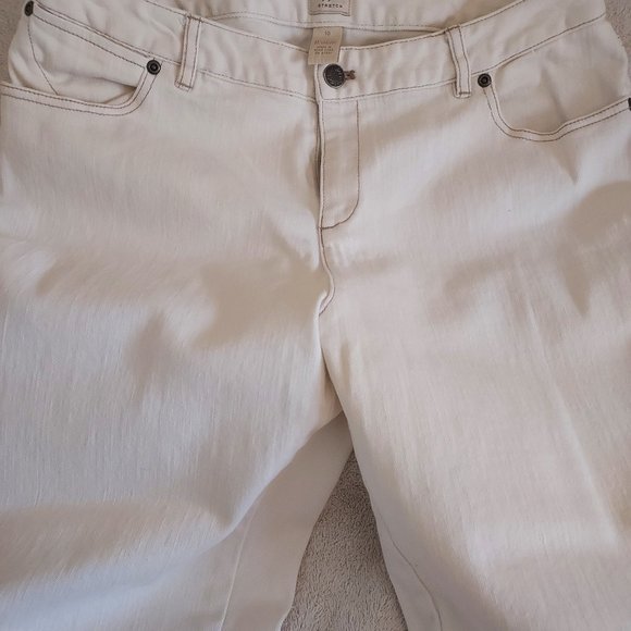 White stretch jeans by J Jill size 10 - Picture 1 of 3